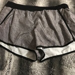 Gray and Black Athletic Shorts